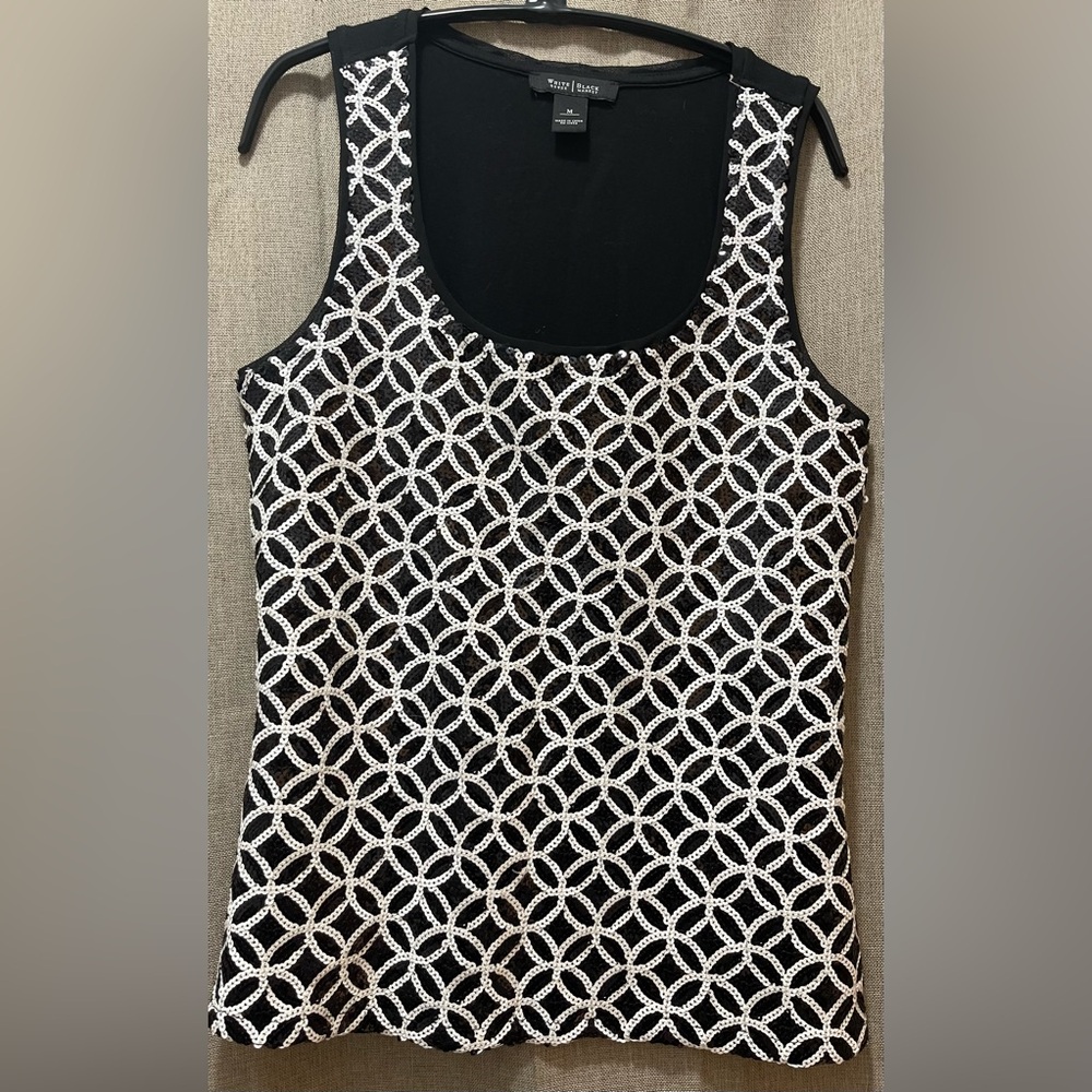 White House Black Market Sequined Top Medium